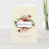  kerstfeestkaart in Floral Kaart (Voorkant)