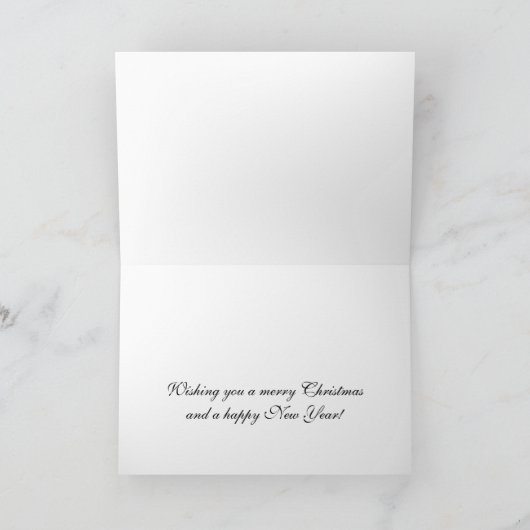 Kerstfeestkaart in Londen Feestdagen Kaart (Binnen)