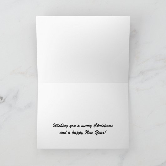 Kerstfeestkaart in New York Feestdagen Kaart (Binnen)