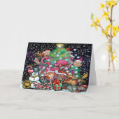 Kerstfeestkaart Kaart (Gele Bloem)