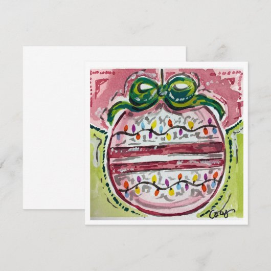 kerstfeestkaart kaart (Voorkant / Achterkant)