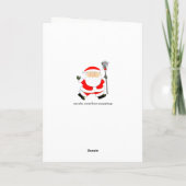 kerstfeestkaart lacrosse feestdagen kaart (Achterkant)