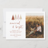 Kerstfeestkaart met gehuwde en heldere Pas getrouw Feestdagenkaart (Voorkant)