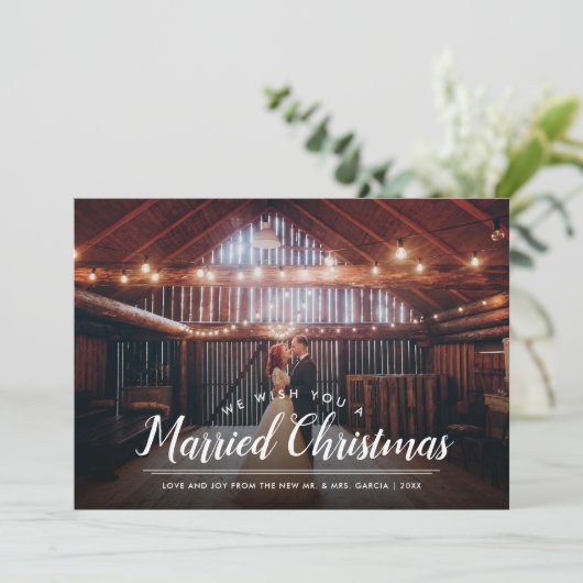 Kerstfeestkaart met kerstfoto's feestdagenkaart (Staand voorkant)