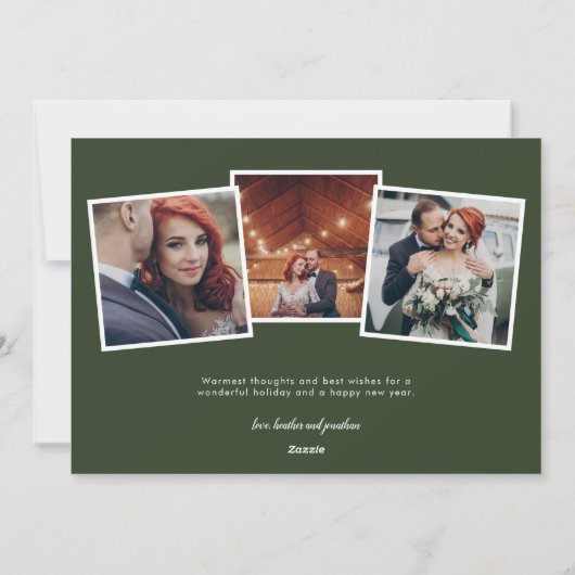 Kerstfeestkaart met kerstfoto's feestdagenkaart (Achterkant)