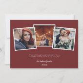 Kerstfeestkaart met kerstfoto's feestdagenkaart (Achterkant)