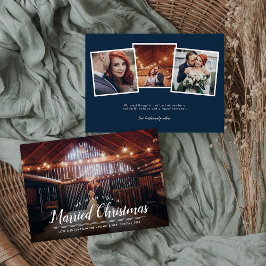 Kerstfeestkaart met kerstfoto's feestdagenkaart