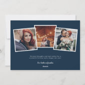 Kerstfeestkaart met kerstfoto's feestdagenkaart (Achterkant)