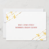 kerstfeestkaart op de Noordpool Corgi Bedankkaart (Achterkant)