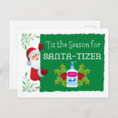 kerstfeestkaart "Santa-tizer" Feestdagenkaart (Voorkant / Achterkant)
