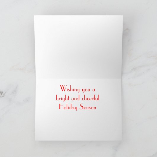 Kerstfeestkaart van Red Poinsettias Feestdagen Kaart (Binnen)