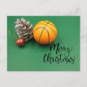 Kerstfeestkaart voor Basketball Briefkaart