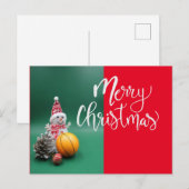 Kerstfeestkaart voor Basketball Briefkaart (Voorkant / Achterkant)