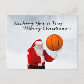 Kerstfeestkaart voor Basketball met kerstcadeaubon Feestdagenkaart (Voorkant)