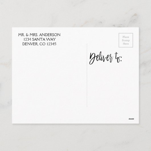 Kerstfeestkaart voor rendieren feestdagenkaart (Achterkant)