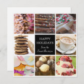 kerstfeestkaarten voor bakkerijen feestdagenkaart (Voorkant / Achterkant)