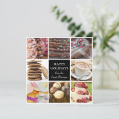 kerstfeestkaarten voor bakkerijen feestdagenkaart (Staand voorkant)