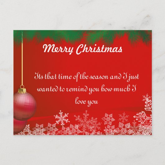 kerstfeestkaarten voor familie en vrienden briefkaart (Voorkant)