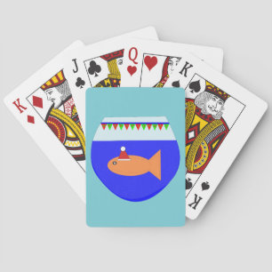 kerstfeestkaarten voor goudvis pokerkaarten