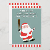 Kerstfeestkaarten voor honkbal feestdagenkaart (Voorkant / Achterkant)