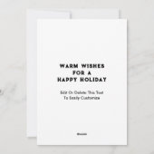 Kerstfeestkaarten voor kerstfeestdagen feestdagenkaart (Achterkant)