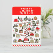 Kerstfeestkaarten voor kerstfeestdagen feestdagenkaart (Staand voorkant)