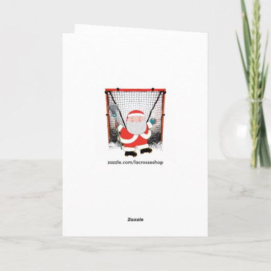 kerstfeestkaarten voor Lacrosse Feestdagen Kaart (Achterkant)