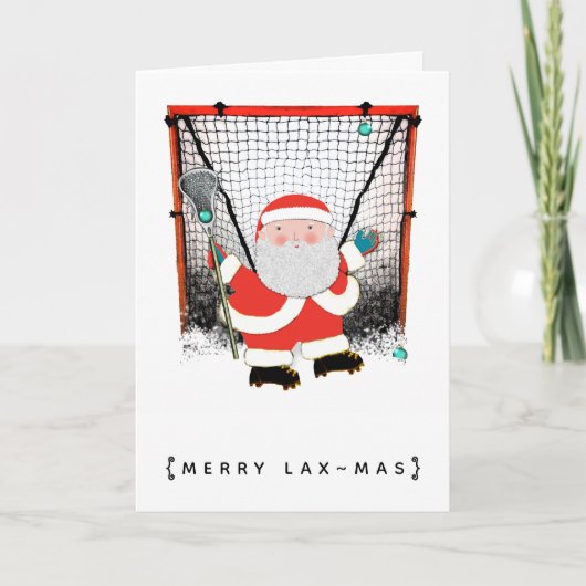 kerstfeestkaarten voor Lacrosse Feestdagen Kaart (Voorkant)