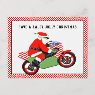 Kerstfeestkaarten voor motorfietsen feestdagenkaart