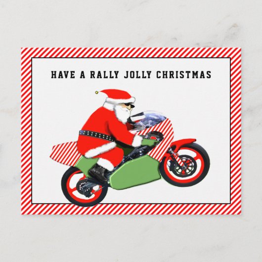 Kerstfeestkaarten voor motorfietsen feestdagenkaart (Voorkant)