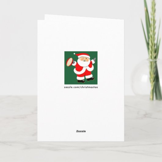 Kerstfeestkaarten voor rougby feestdagen kaart (Achterkant)