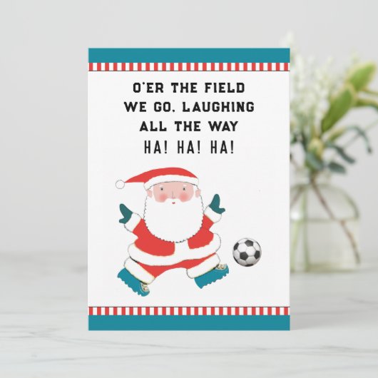 Kerstfeestkaarten voor voetgangers feestdagenkaart (Staand voorkant)