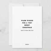 Kerstfeestkaarten voor voetgangers feestdagenkaart (Achterkant)