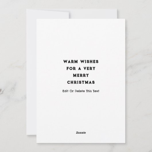 Kerstfeestkaarten voor voetgangers feestdagenkaart (Achterkant)