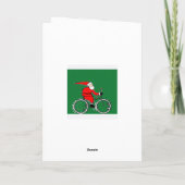 Kerstfeestkaartje voor fietsen feestdagen kaart (Achterkant)
