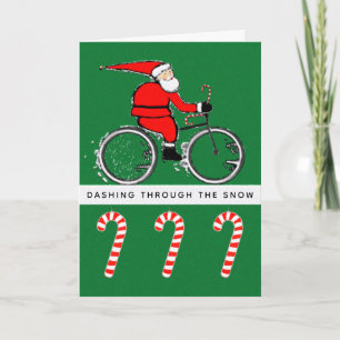 Kerstfeestkaartje voor fietsen feestdagen kaart