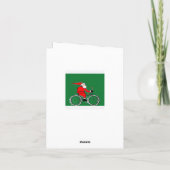 Kerstfeestkaartje voor fietsen feestdagen kaart (Achterkant)