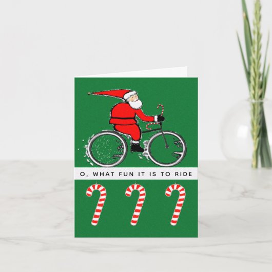 Kerstfeestkaartje voor fietsen feestdagen kaart (Voorkant)