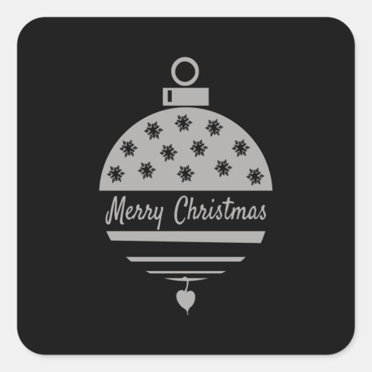 kerstfeestkerst vierkante sticker (Voorkant)