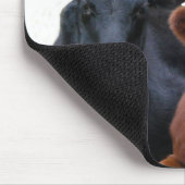 Kerstfeestkoeien in Santa Hat en Antlers Muismat (Hoek)