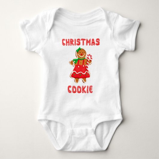 KERSTFEESTKOEKJE Grappige baby trui rompertje Romper (Voorkant)