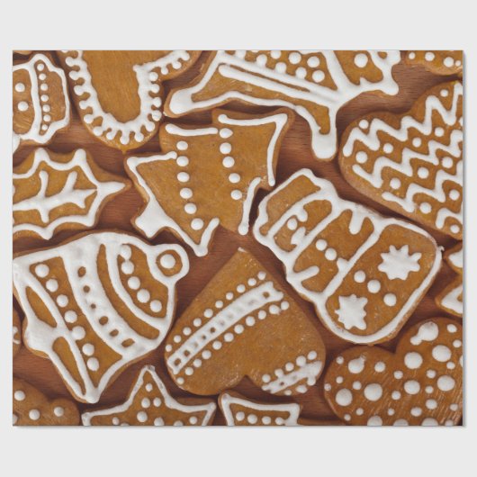 kerstfeestkoekjes cadeaupapier (Vlak)