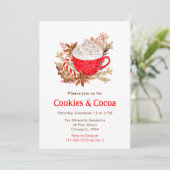 Kerstfeestkoekjes en cacao kaart (Staand voorkant)