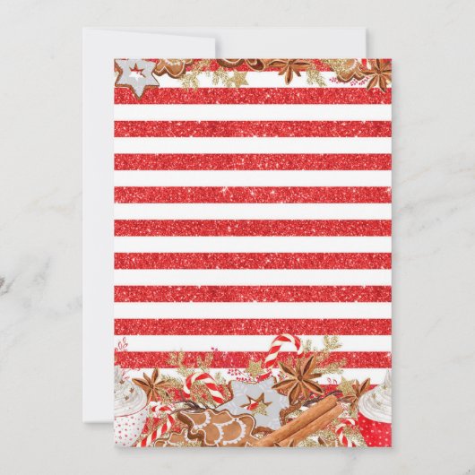 Kerstfeestkoekjes en cacao kaart (Achterkant)