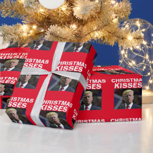 KERSTFEESTKUS VAN DONALD TRUMP GROOT ROL CADEAUPAPIER