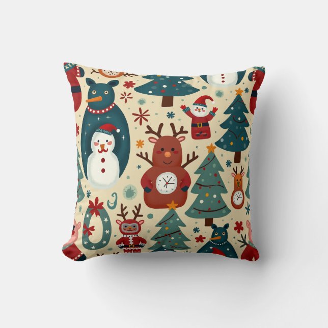 kerstfeestkussen kussen (Voorkant)