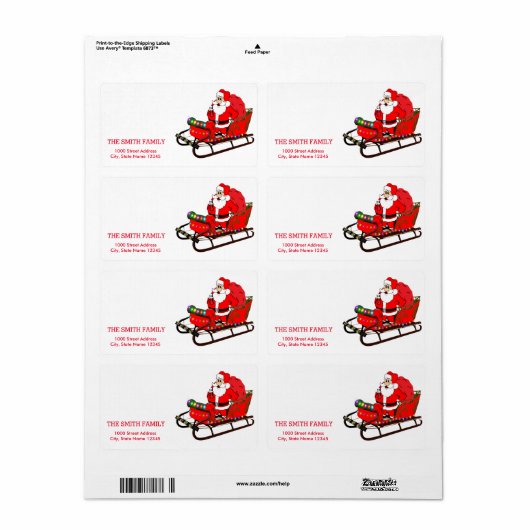  kerstfeestlabel etiket (Full Sheet)