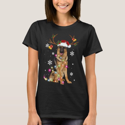 kerstfeestlicht bij herder t-shirt (Voorkant)