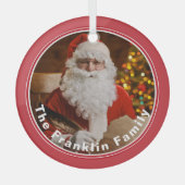 kerstfeestlijst, aangepast kerstfeest glas ornament (Voorkant)