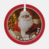 kerstfeestlijst, aangepast kerstfeest glas ornament (Achterkant)